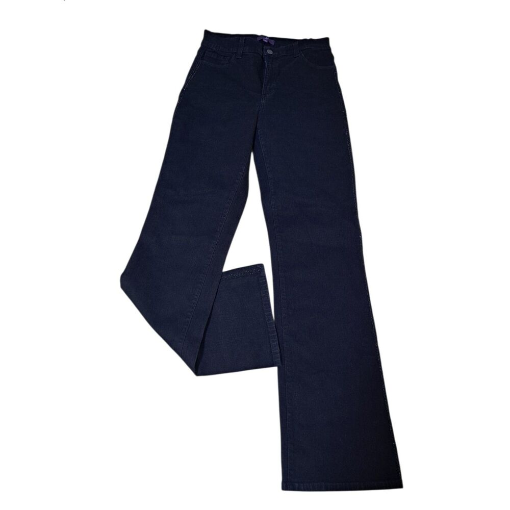 NYDJ Women's Jewel Black Straight Denim Jeans Sz 8